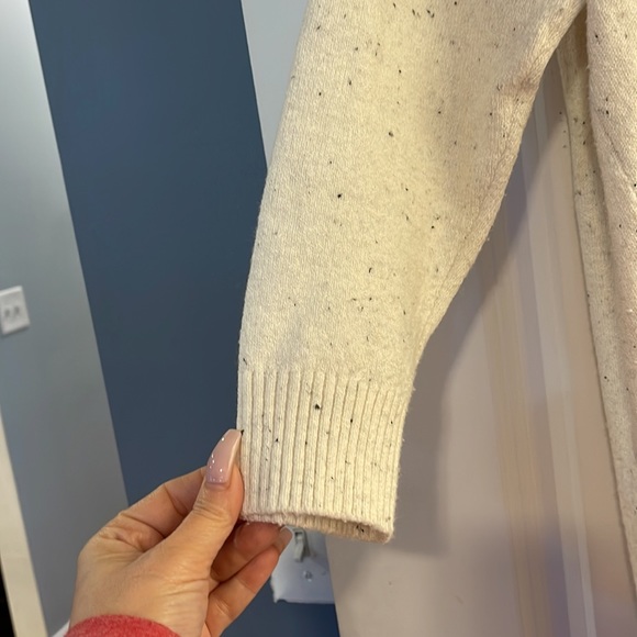 Pure J Jill xl drawstring high collar white with black dots sweater - Picture 5 of 6